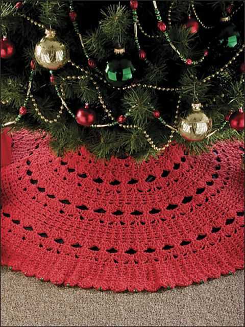 Christmas tree skirt knitting pattern