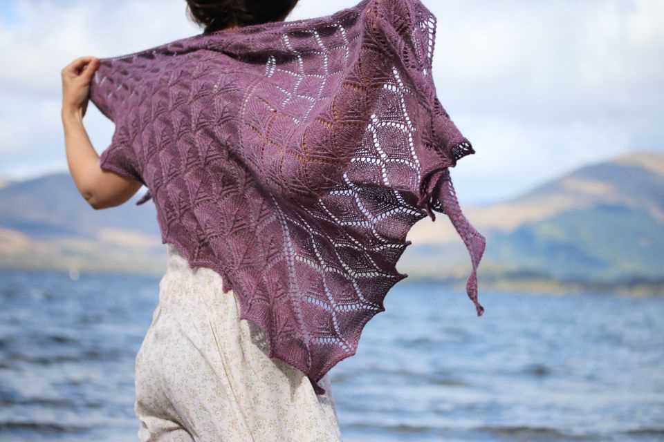 Fair isle shawl knitting pattern