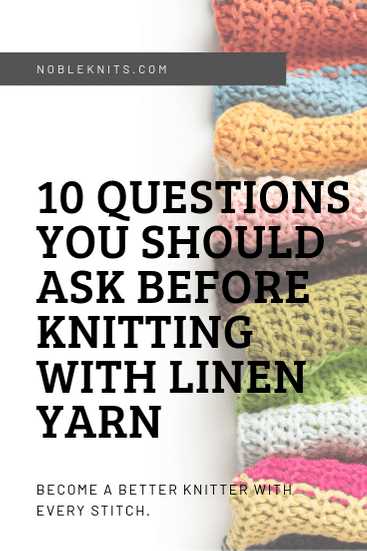 Knitting patterns with linen yarn