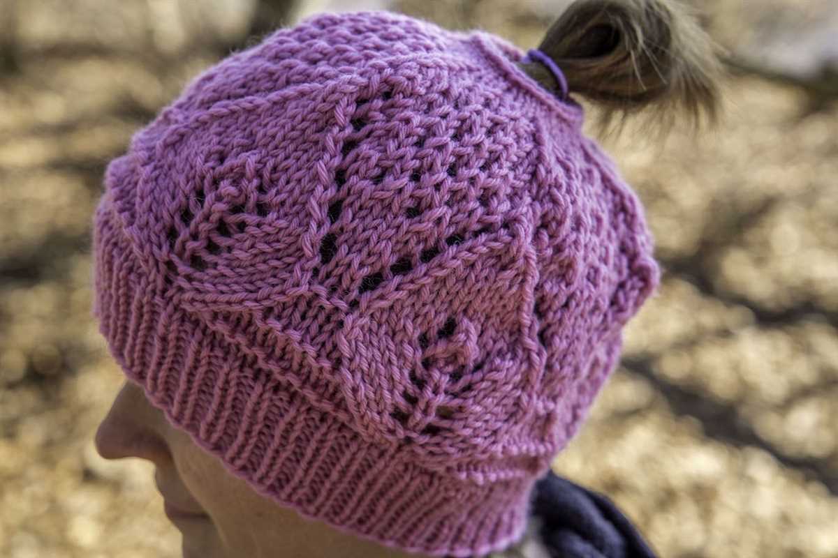 Ponytail hat knit pattern