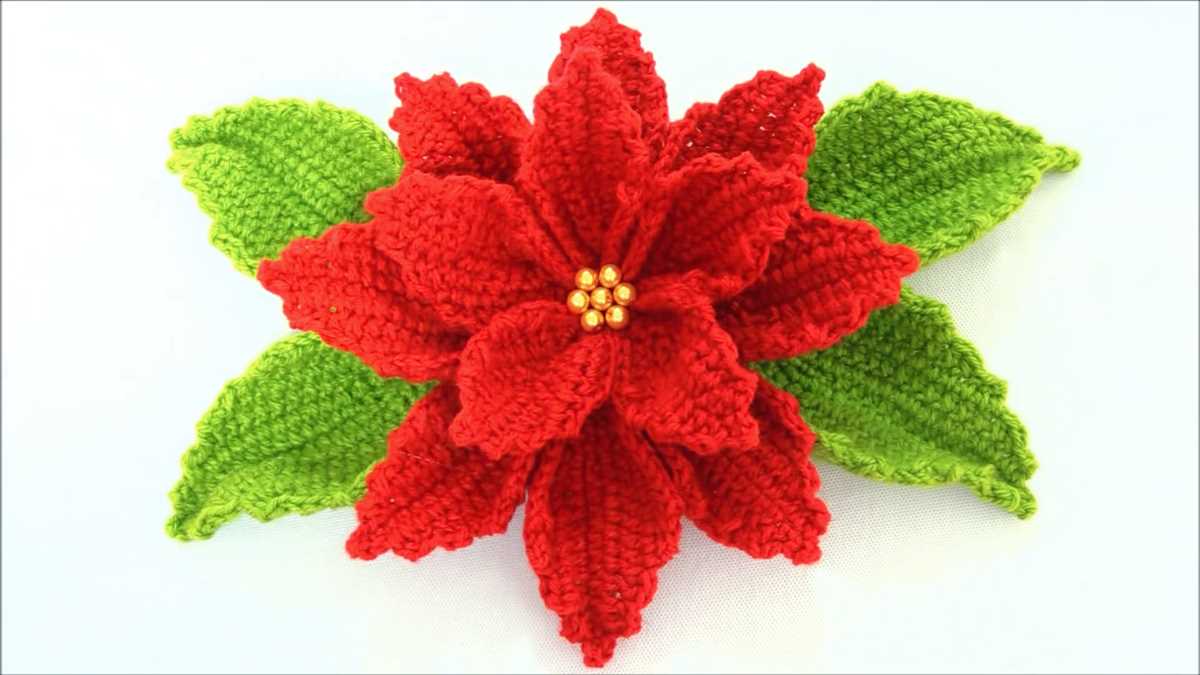 Poinsettia knitting pattern