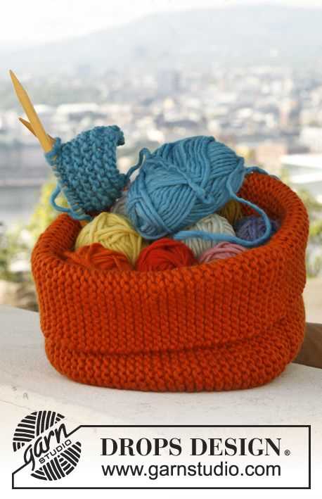 Knitted basket free pattern
