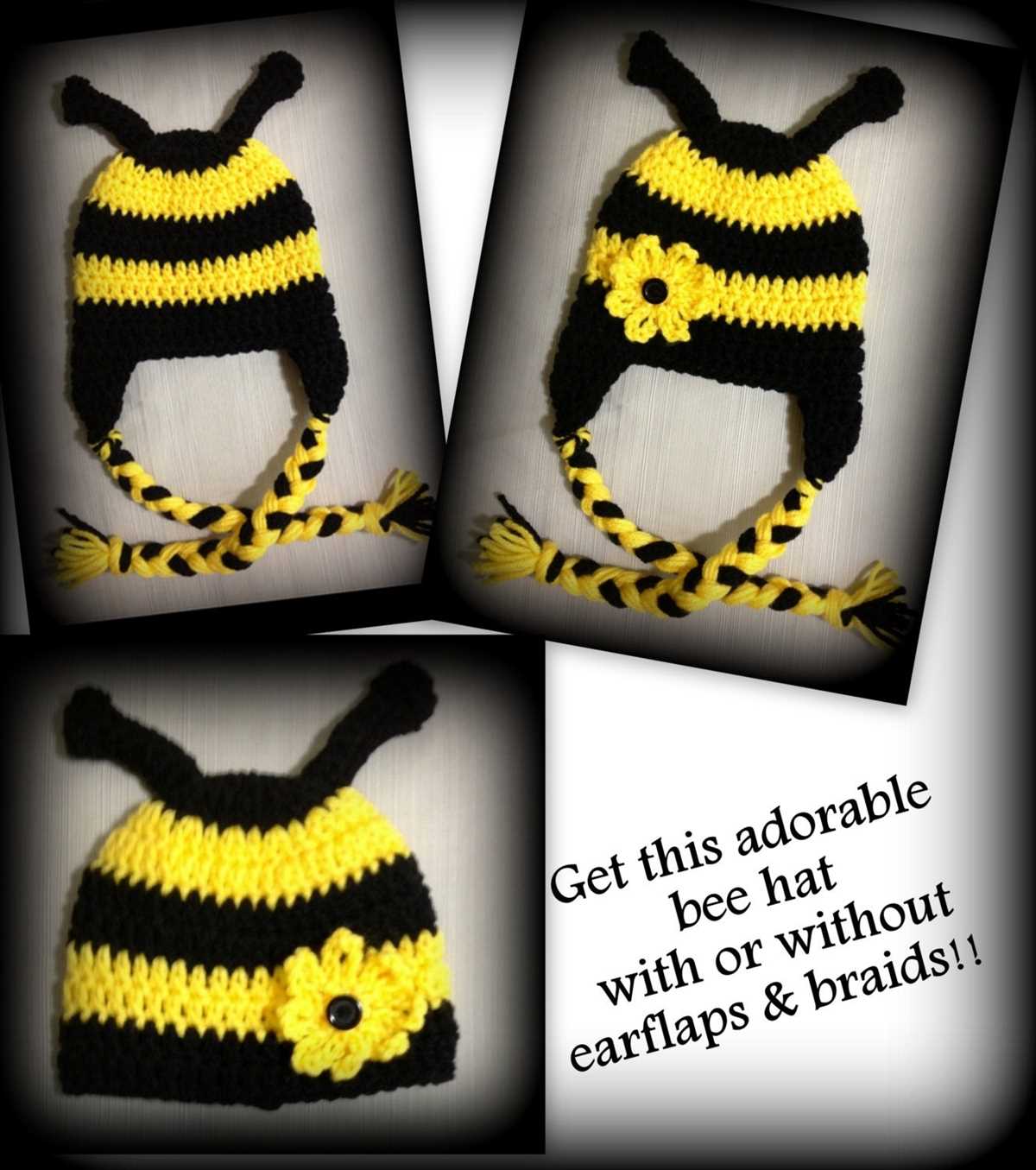 Bumble bee hat knitting pattern