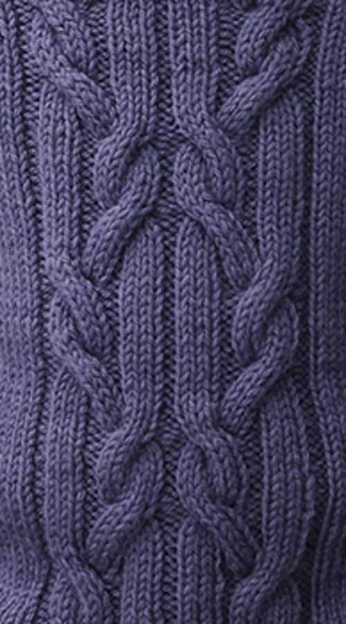 Cable panel knitting pattern