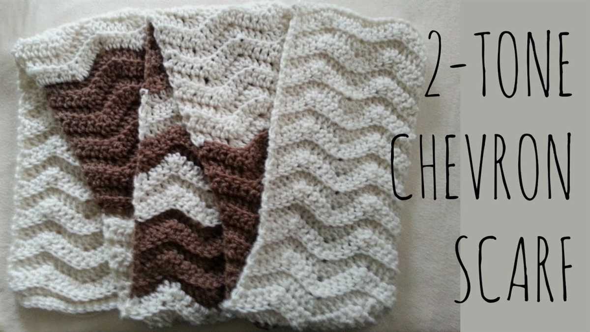 Chevron knit scarf pattern