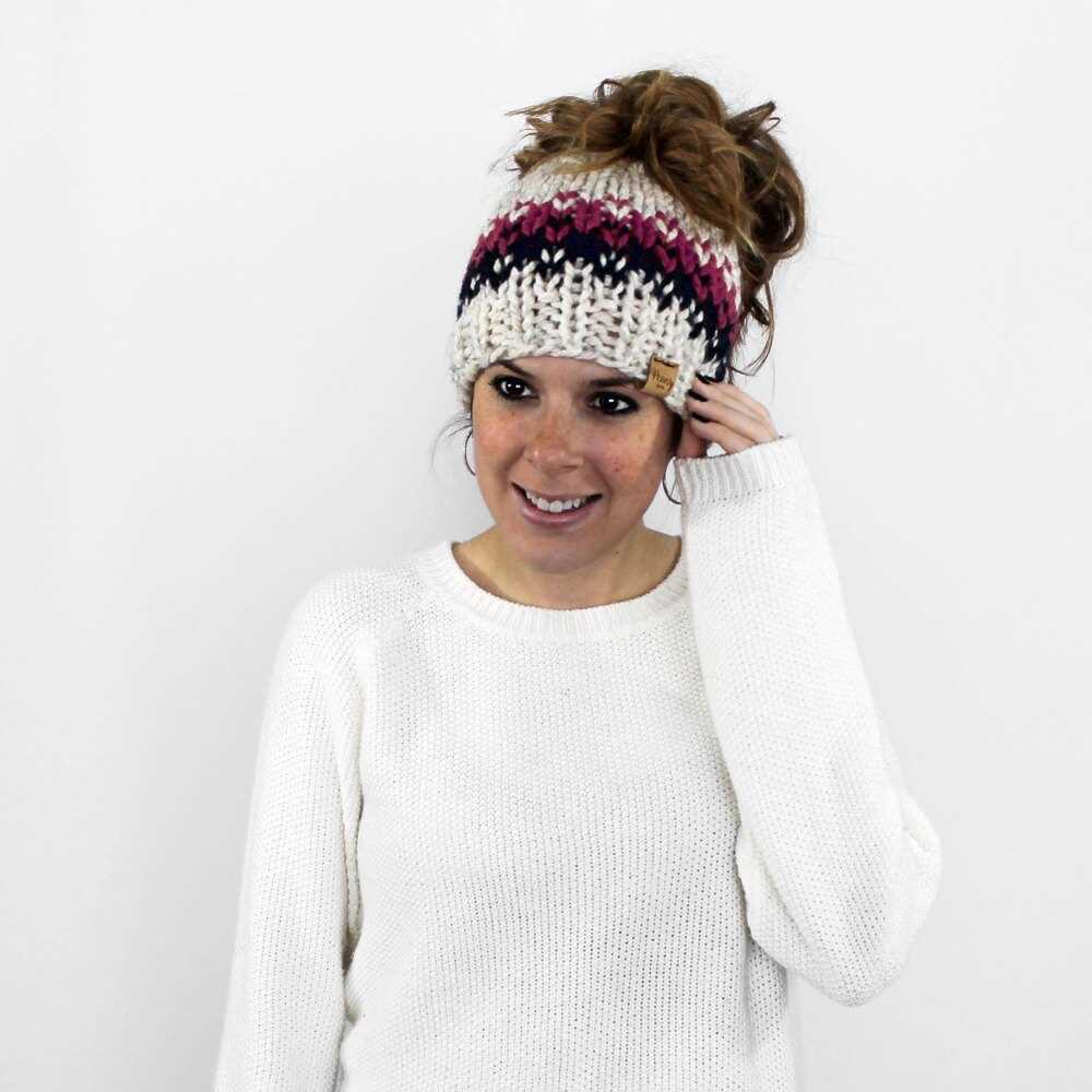Bun beanie knit pattern