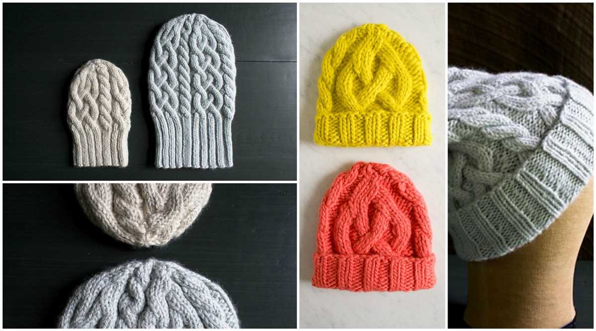Knit cable hat pattern