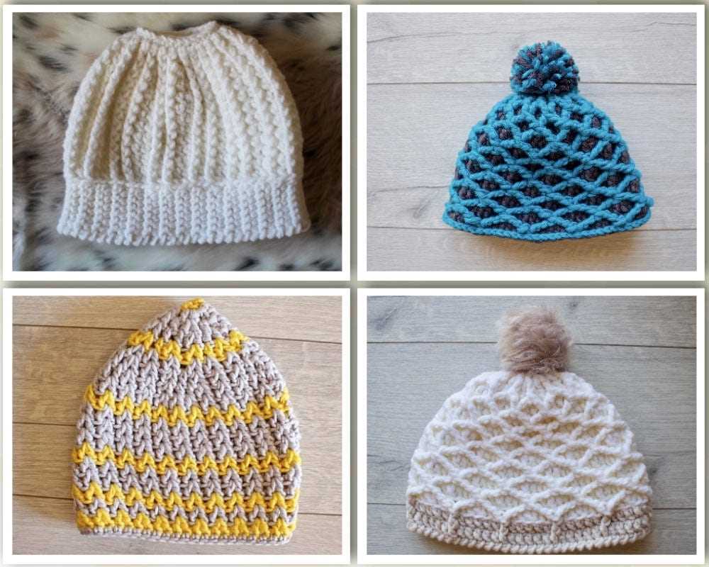 Bun beanie knit pattern