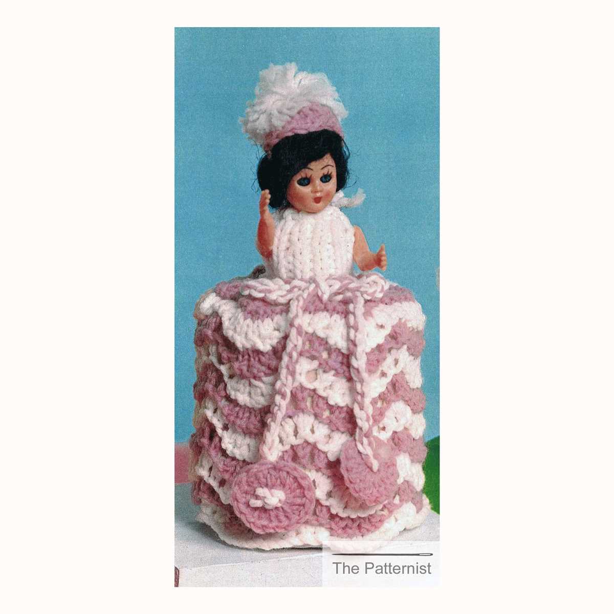 Knitted toilet paper cover pattern