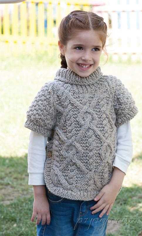 Childrens poncho knitting pattern