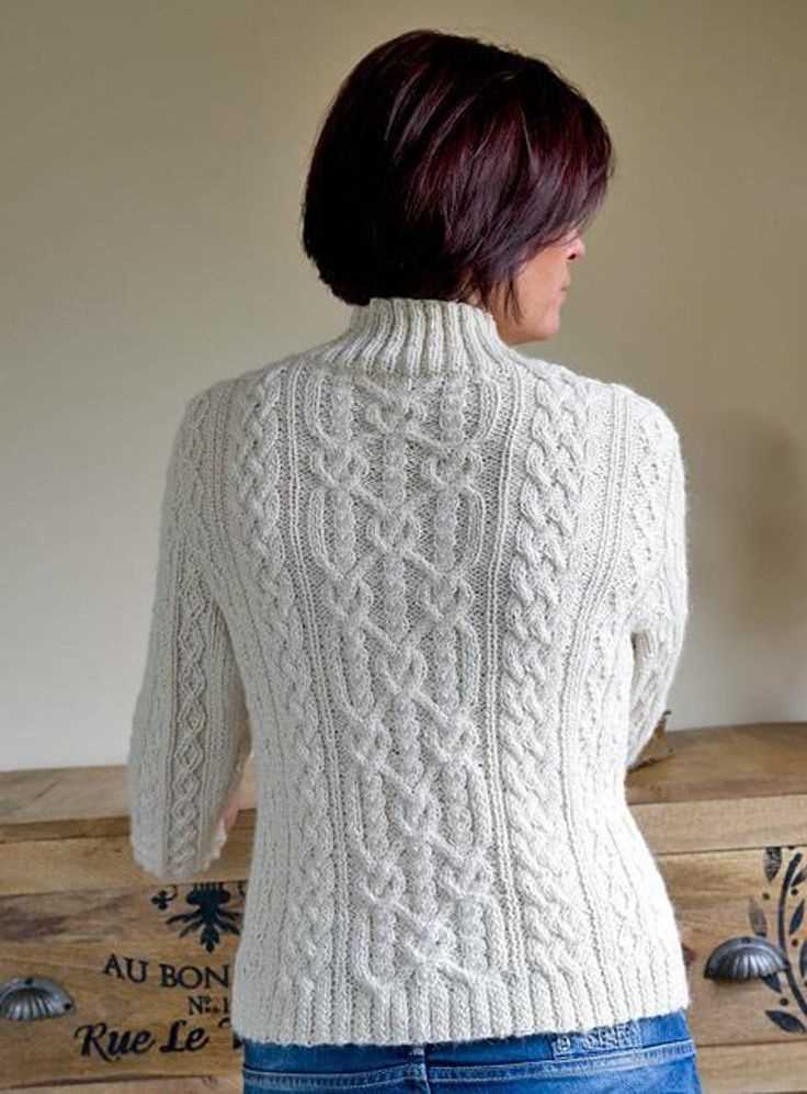 Aran cable knit sweater pattern