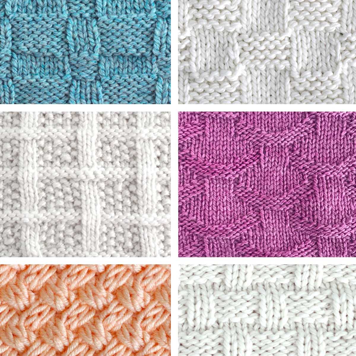 Basketweave stitch knitting pattern