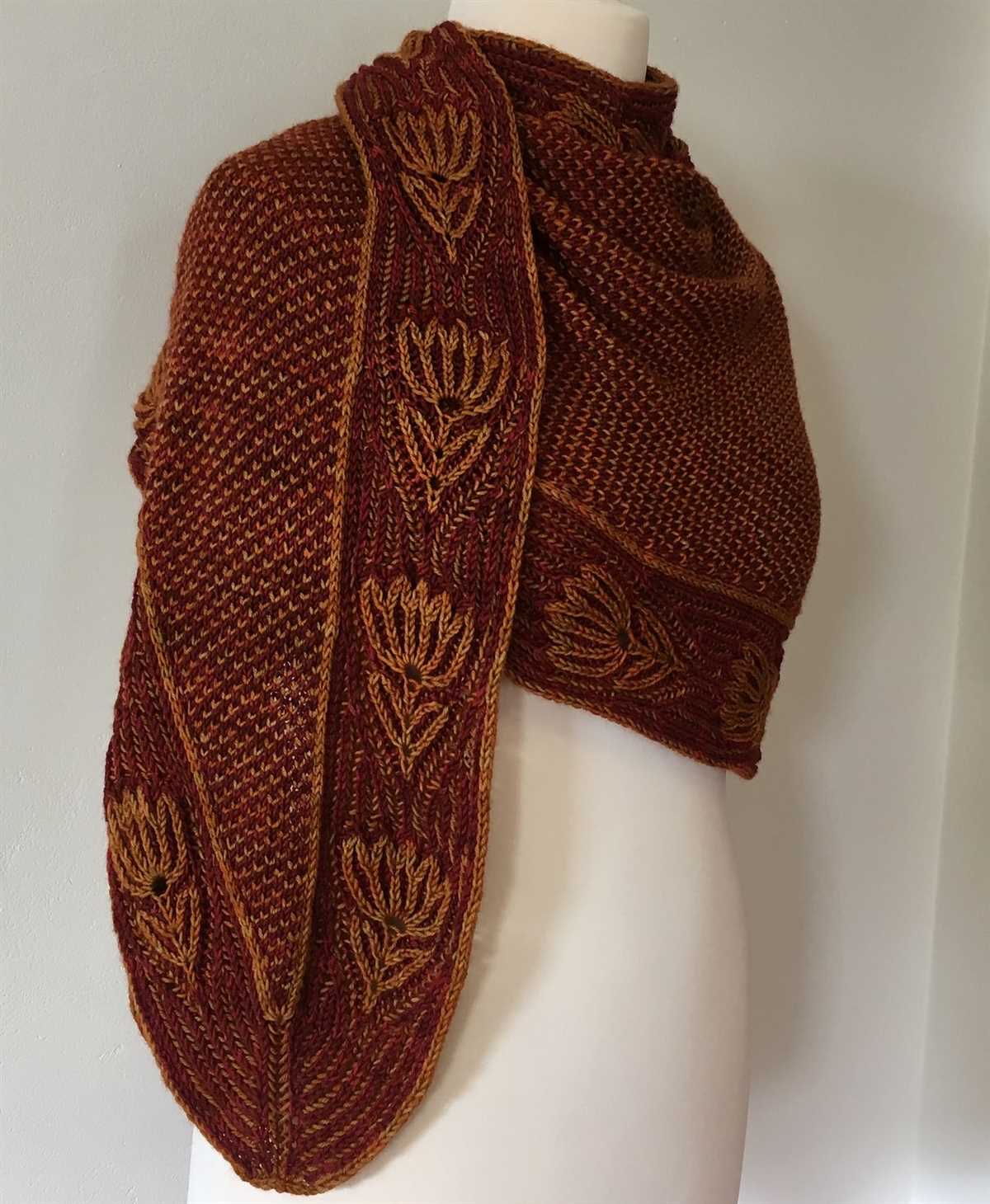 Brioche shawl knitting pattern