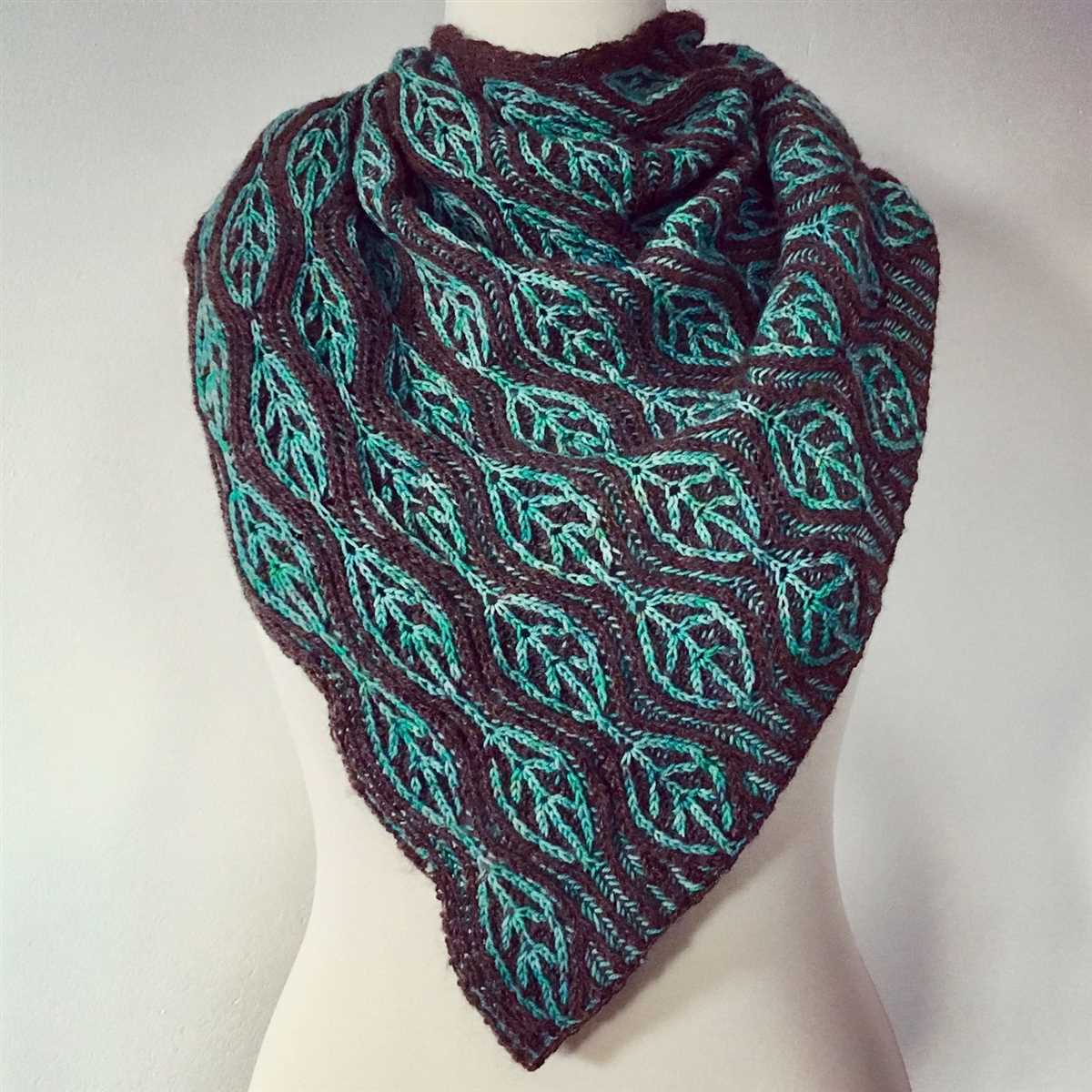 Brioche shawl knitting pattern