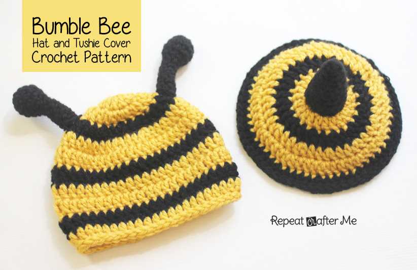 Bumble bee hat knitting pattern