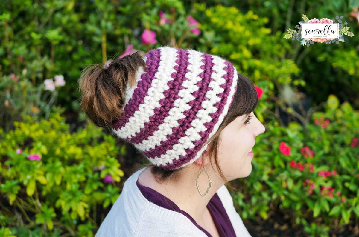 Bun beanie knit pattern