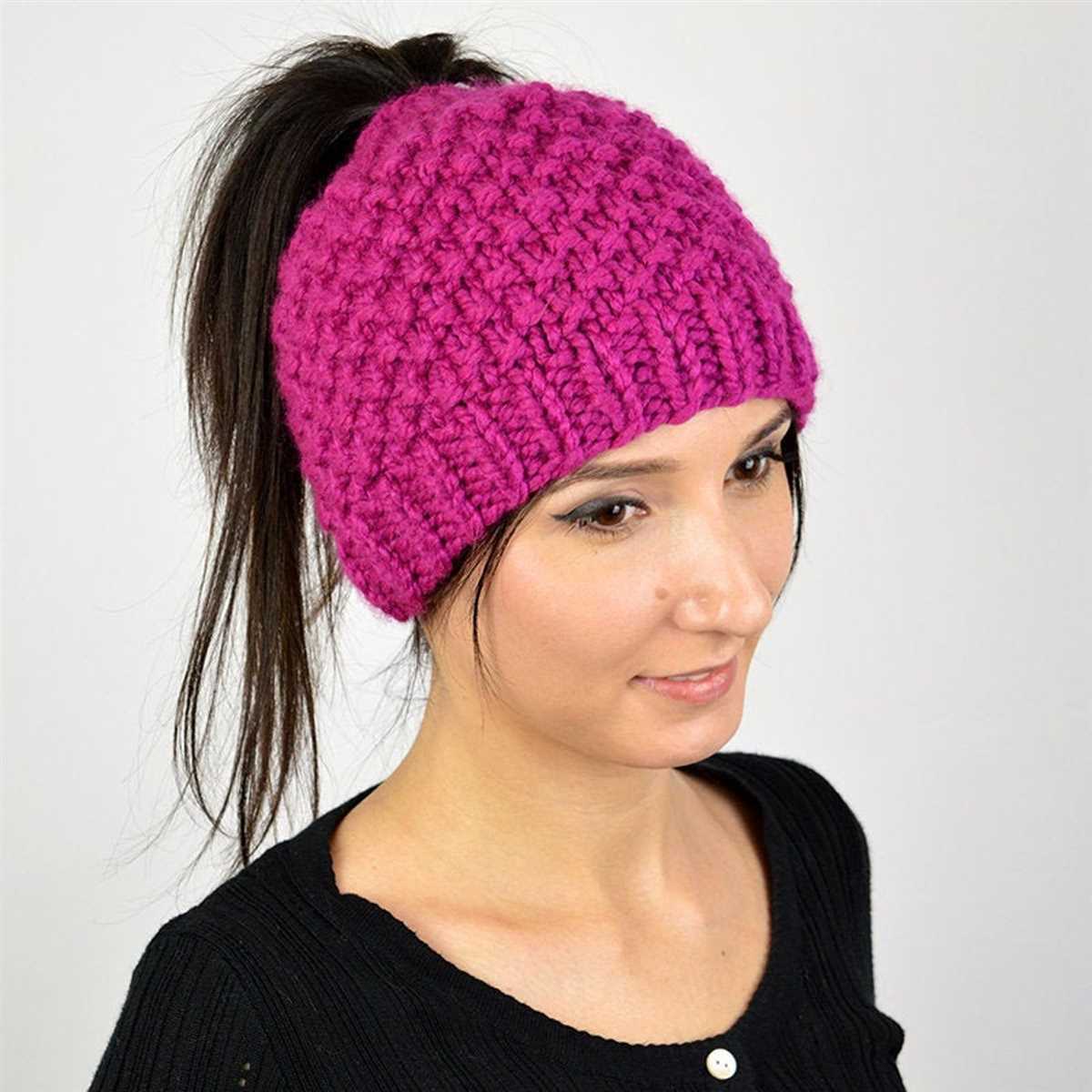Bun beanie knit pattern