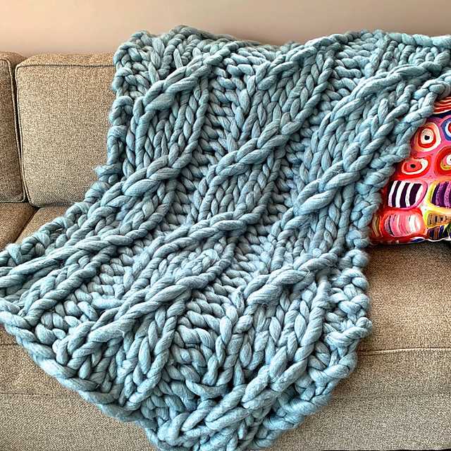 Cable blanket knitting pattern