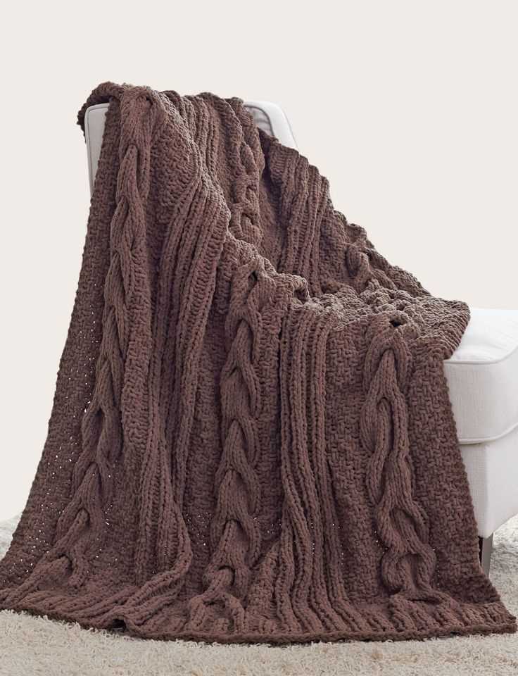 Cable blanket knitting pattern