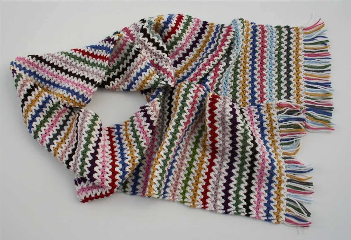 Chevron knit scarf pattern