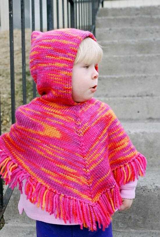Childrens poncho knitting pattern