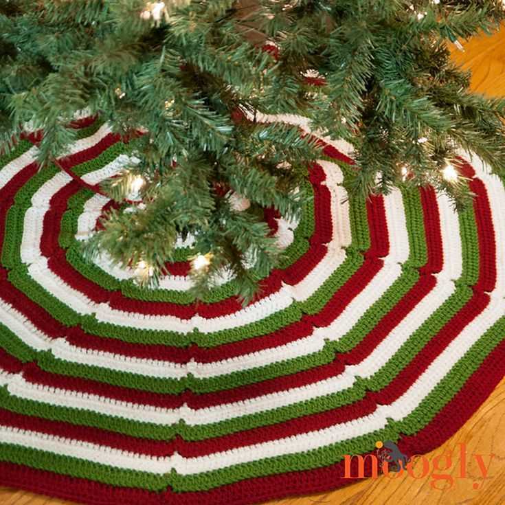 Christmas tree skirt knitting pattern