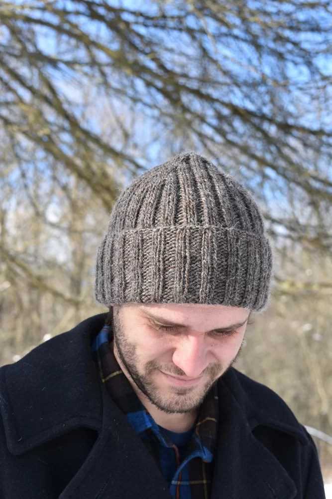 Classic watch cap knit pattern