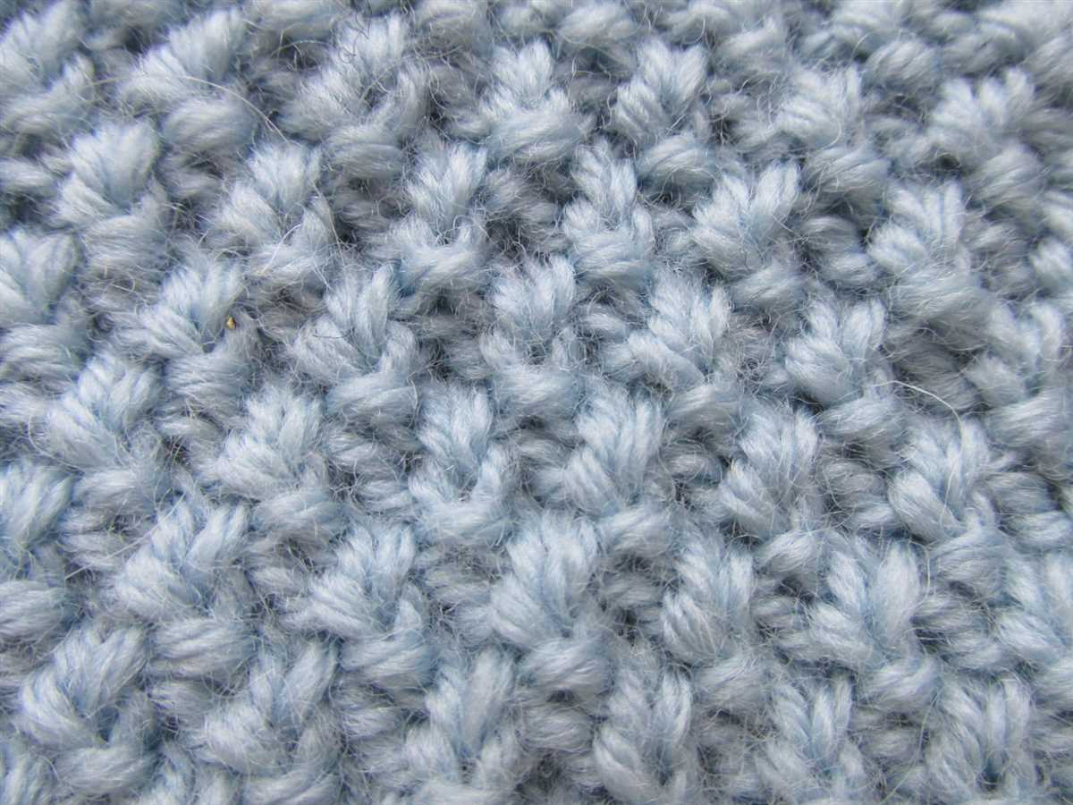 Double moss stitch knitting pattern