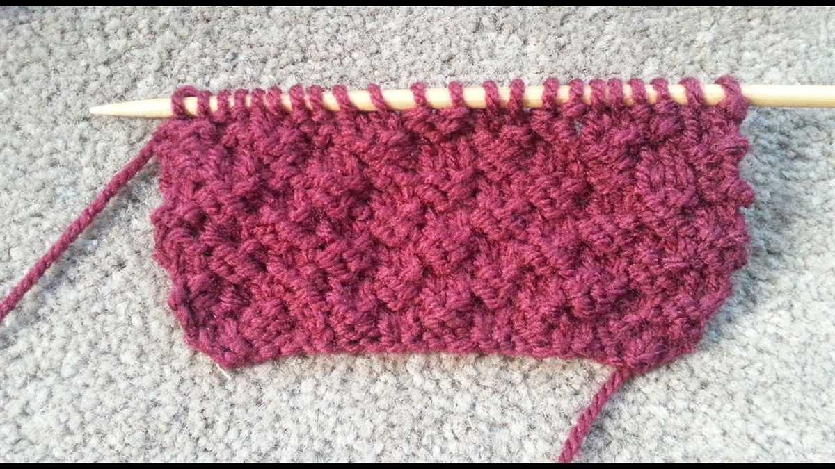 Double moss stitch knitting pattern