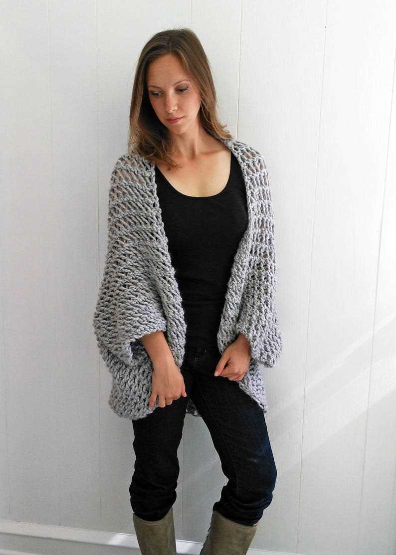 Easy knit blanket sweater pattern