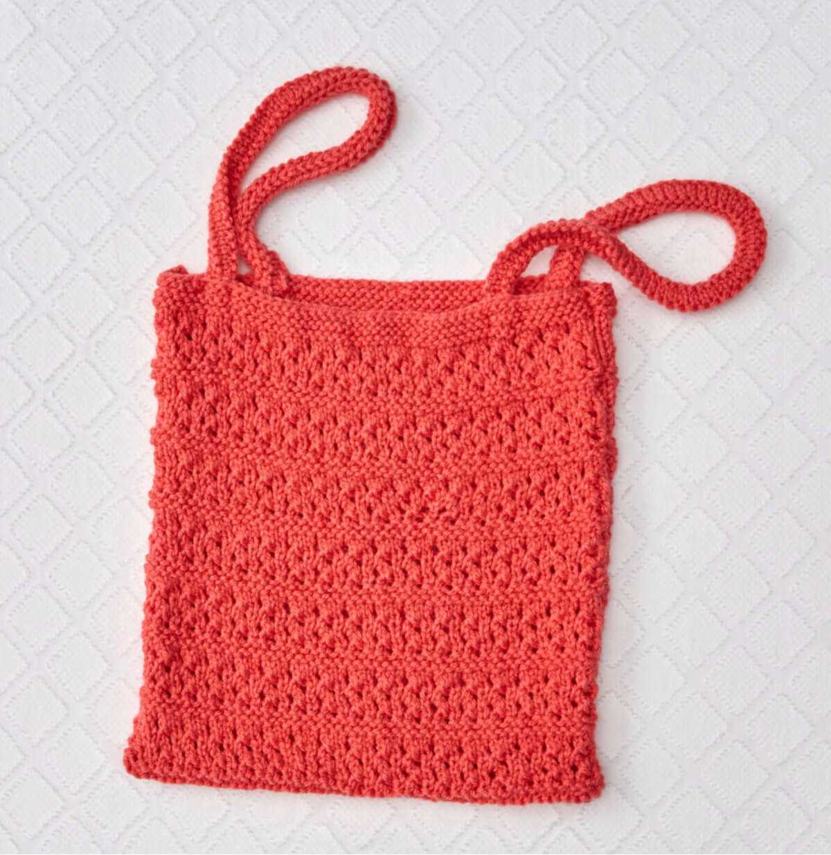 Easy knitted market bag pattern