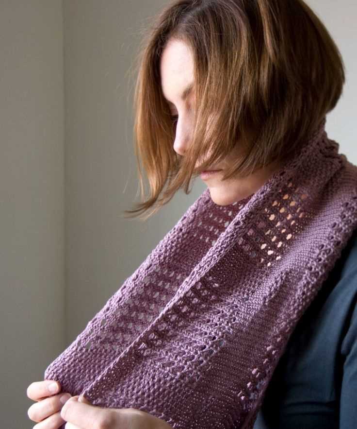Easy lace cowl knitting pattern