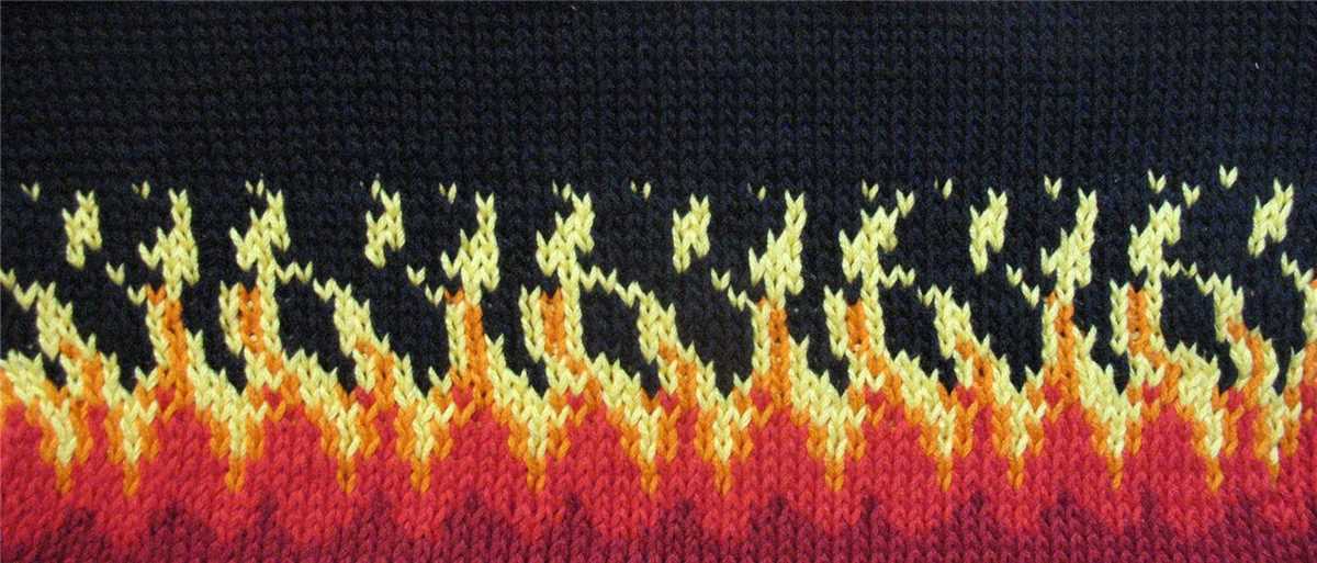 Flame knitting pattern
