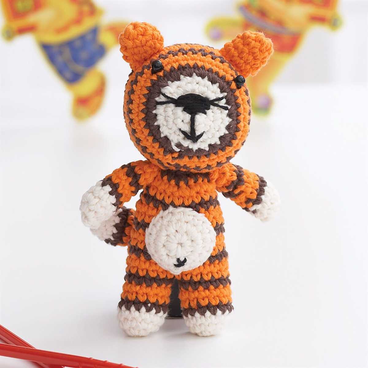 Free knitting pattern for toy tiger