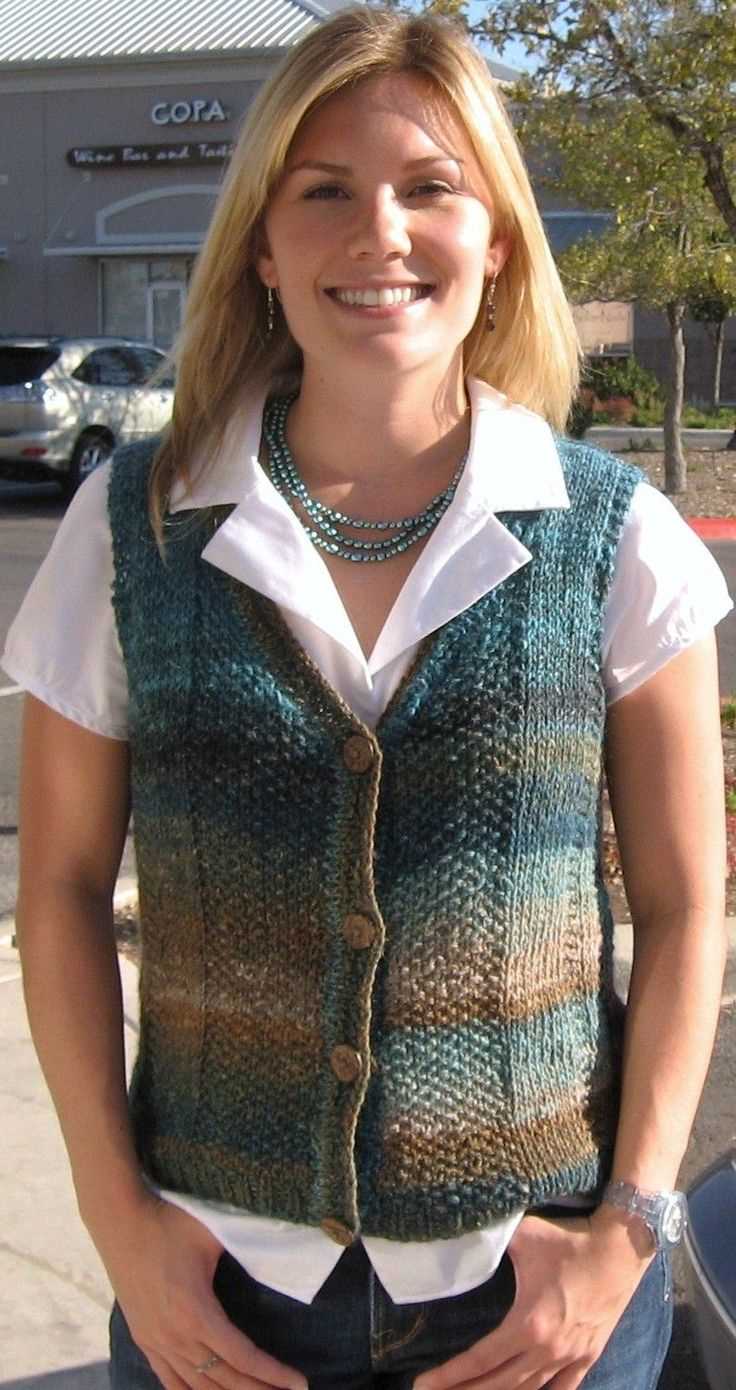 Free knit vest pattern womens