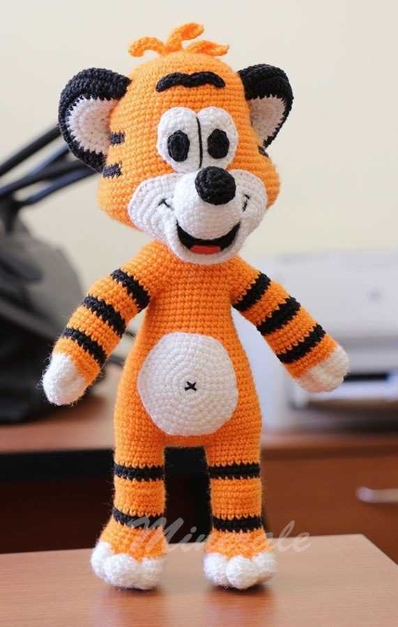 Free knitting pattern for toy tiger