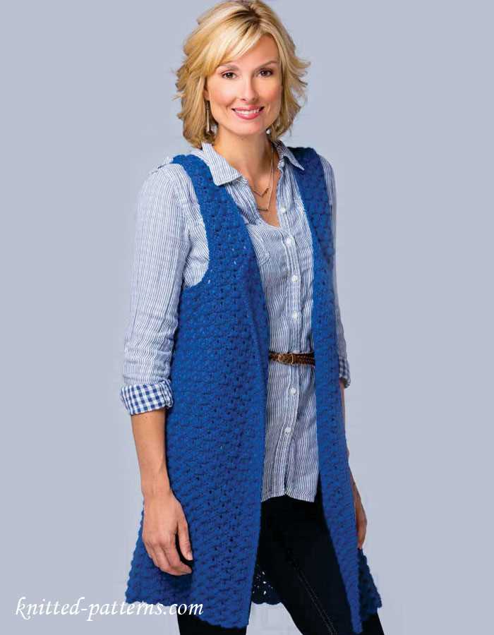 Free ladies vest knitting patterns