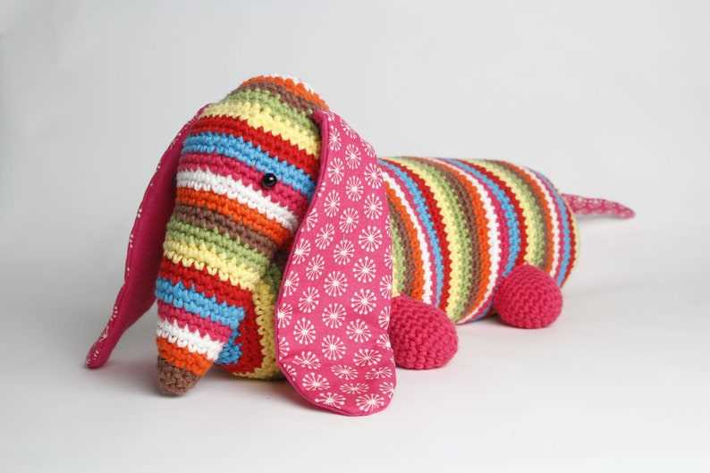 Free sausage dog draught excluder knitting pattern