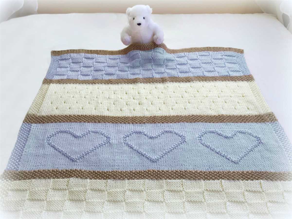 Heart baby blanket knitting pattern