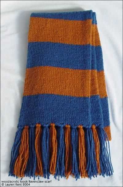 Hogwarts house scarf knitting pattern