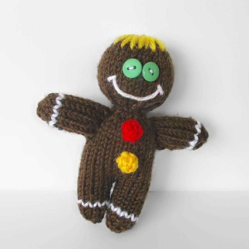 Knit gingerbread man pattern