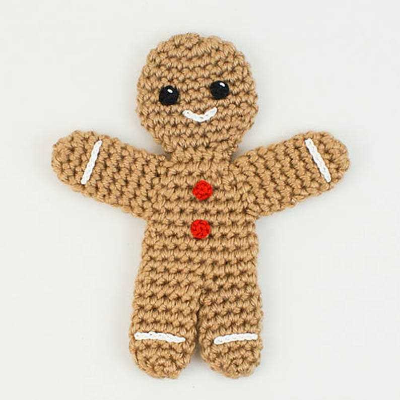 Knit gingerbread man pattern