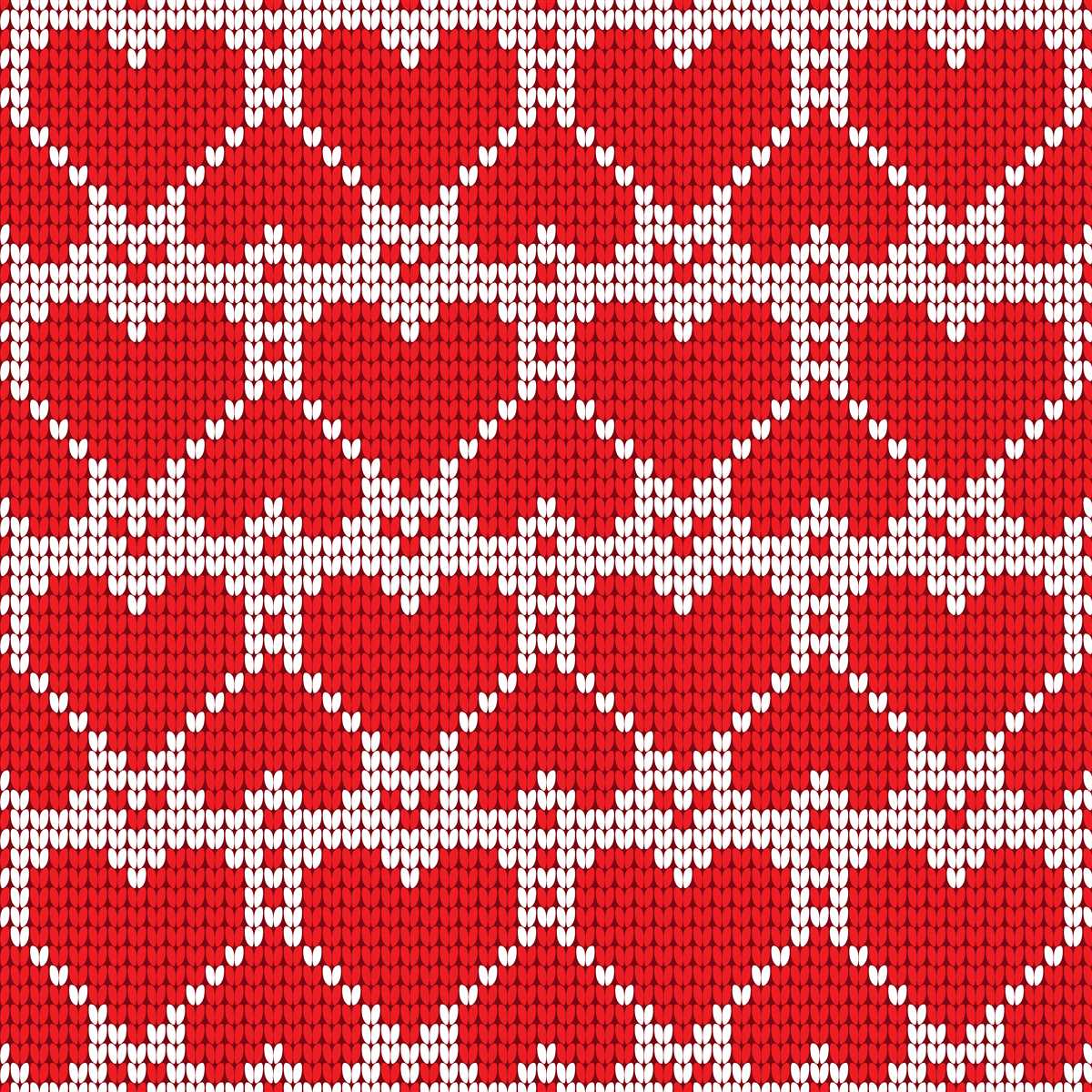 Knit hearts pattern