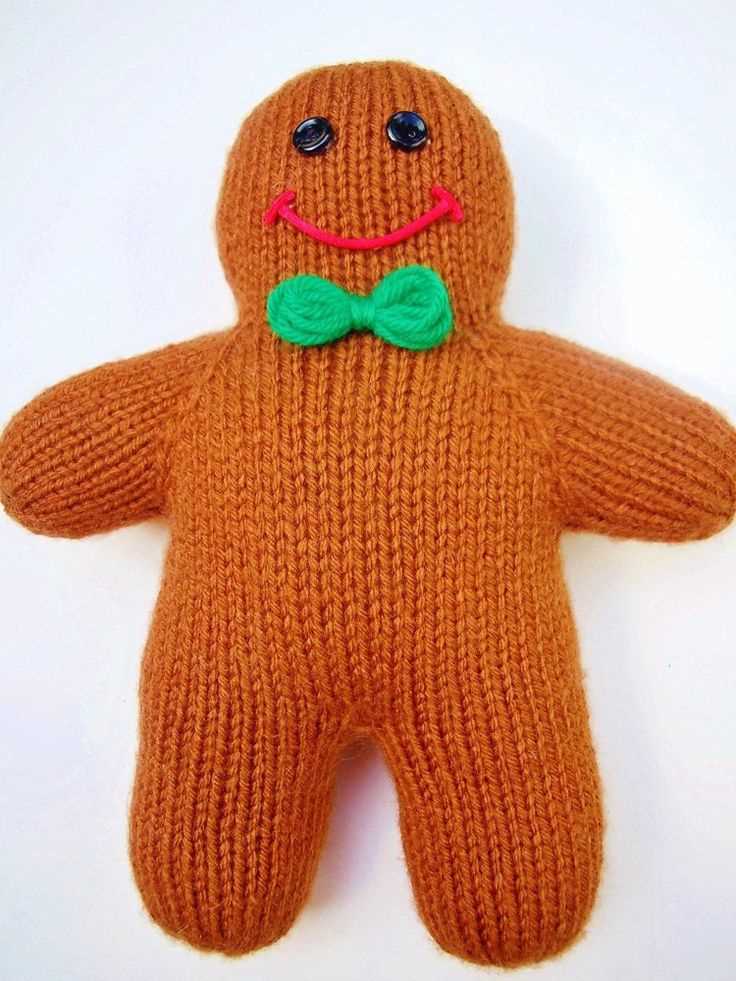 Knit gingerbread man pattern