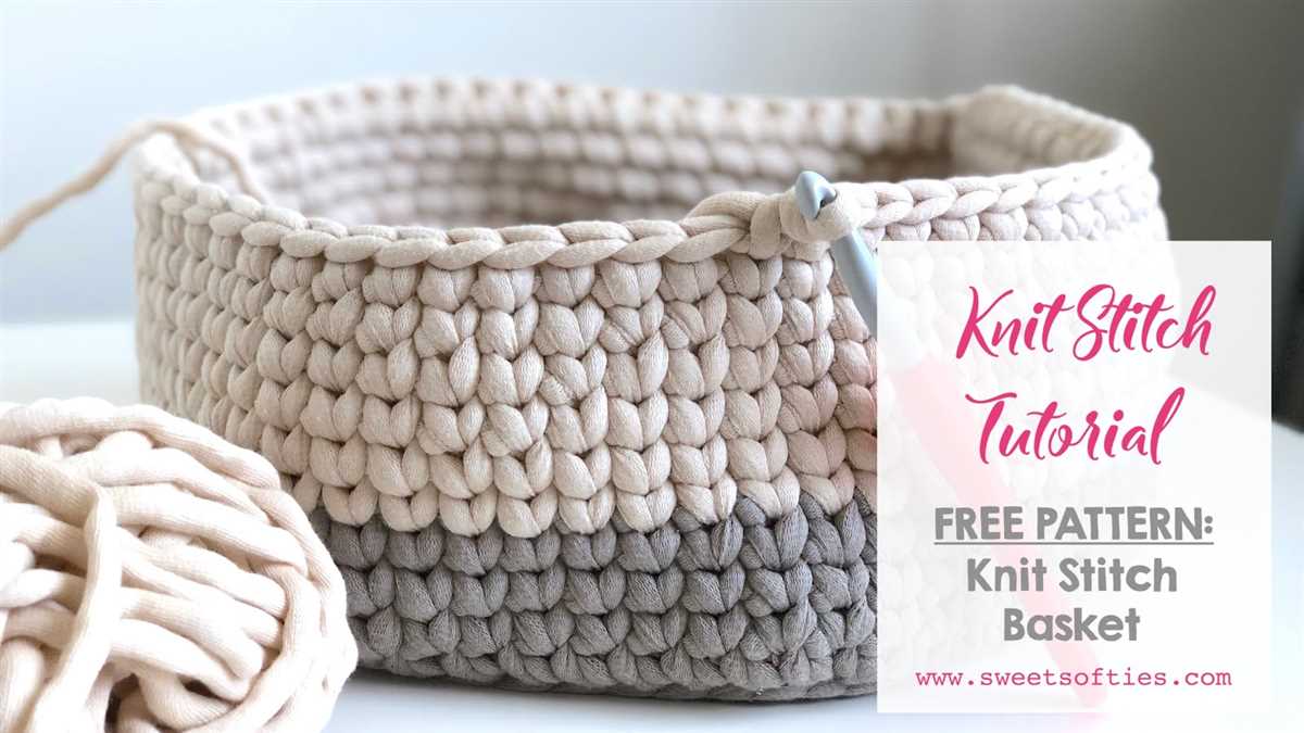 Knitted basket free pattern