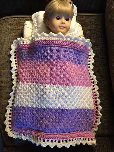 Knitted doll blanket pattern free