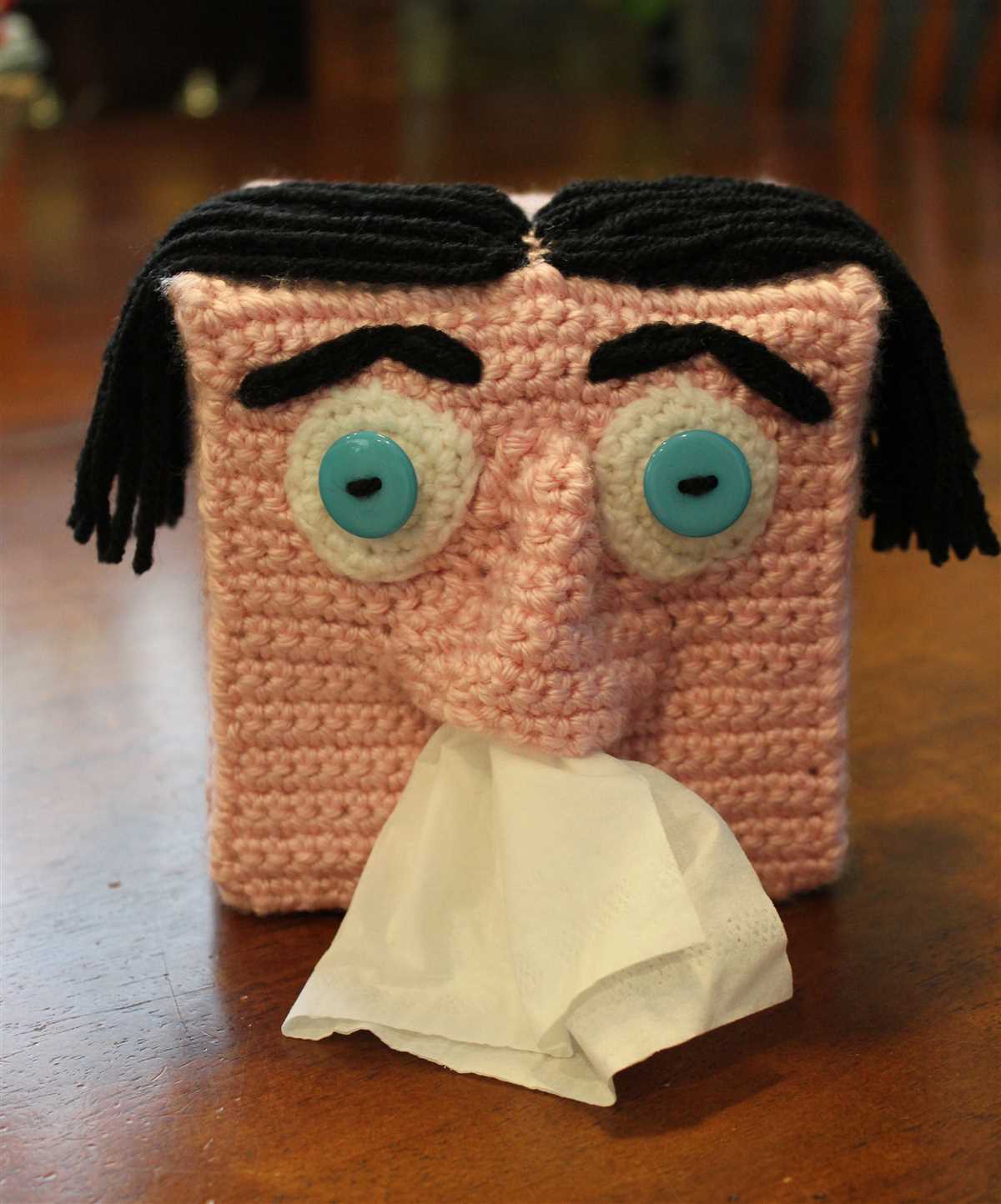 Knitted toilet paper cover pattern