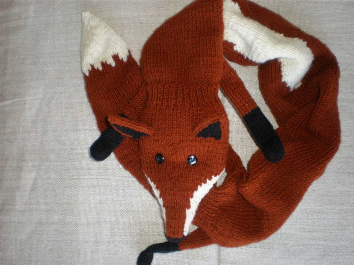 Knitting pattern fox