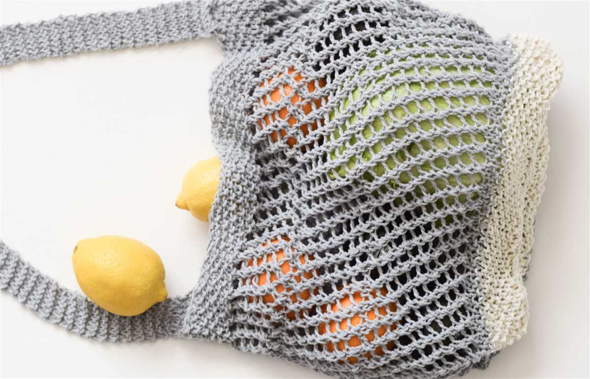 Loom knit market bag pattern