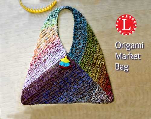 Loom knit market bag pattern